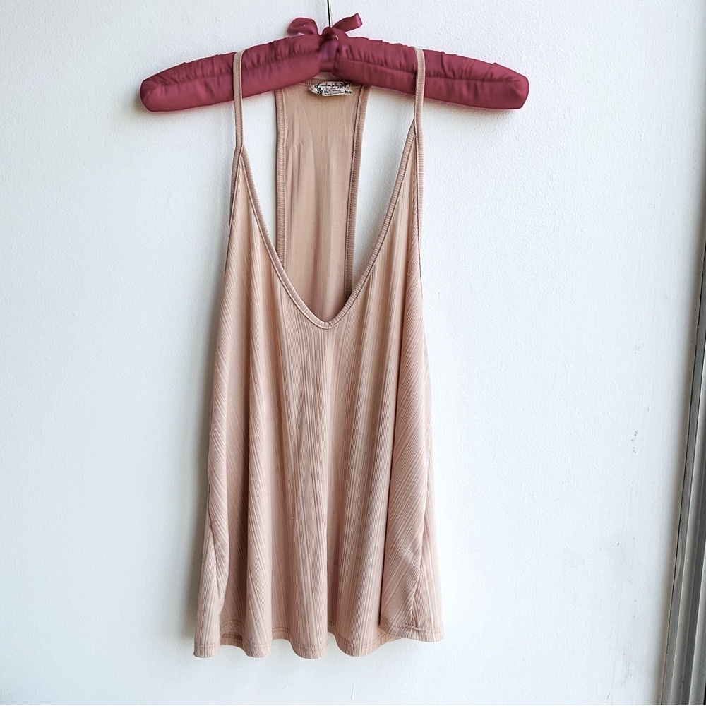 Free People Intimately Silky Cream Sleeveless Racerback Top